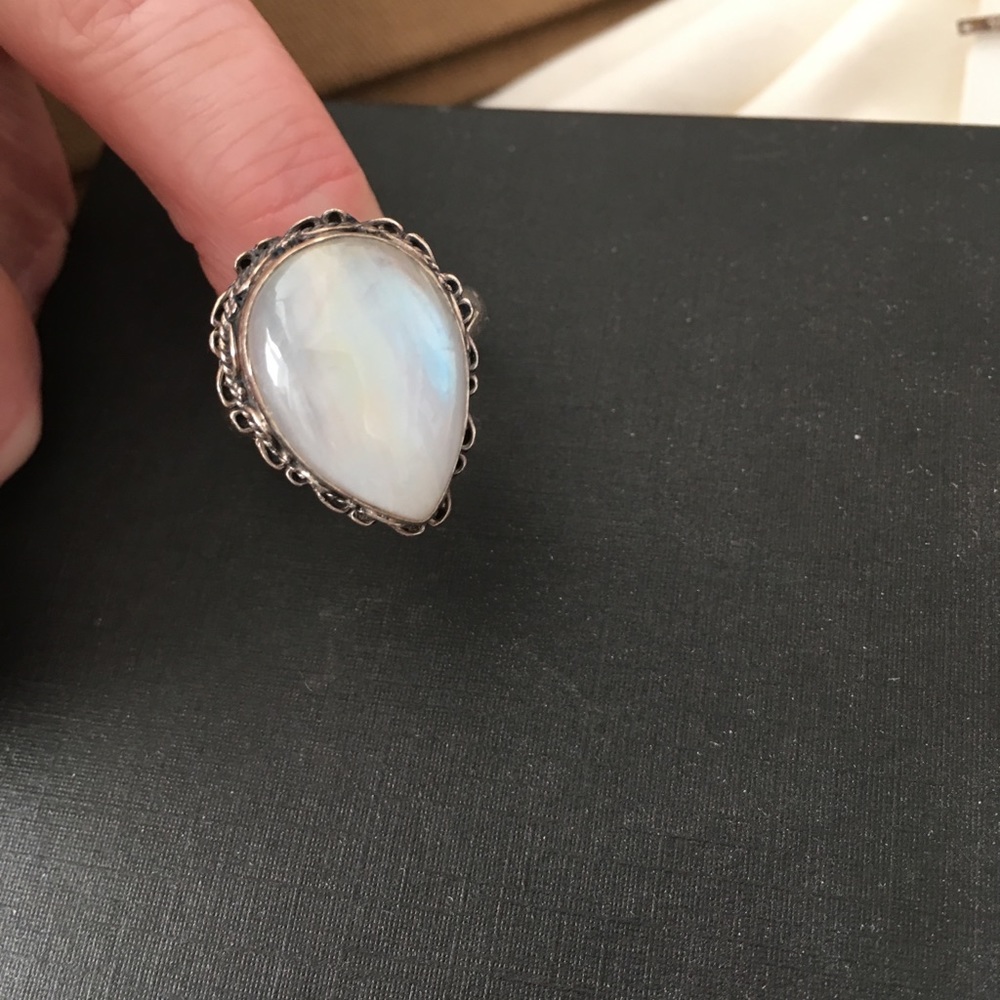 Moonstone Silver Ring - image 5